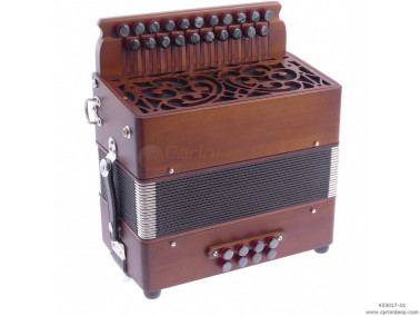 ORGANETTO ROL ST2  21/2 - 8/3+1REG - CILIEGIO VERNICIATO NOCE - SOL/DO - BOTTONI PERLA NERO CON TRACOLLE - CON 1 POMELLO X REGIS