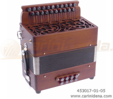 ORGANETTO ROL ST2  21/2 - 8/3+1REG - CILIEGIO VERNICIATO NOCE - SOL/DO - BOTTONI PERLA NERO CON TRACOLLE - CON 1 POMELLO X REGIS