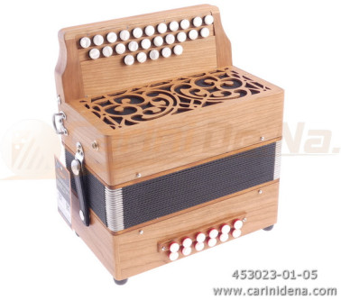 ORGANETTO ROL ST12  21+5/2 - 12/3+1REG - CILIEGIO - SOL/DO - BOTTONI PERLA BIANCO CON TRACOLLE - CON 1 POMELLO X REGISTRO 3A BAS