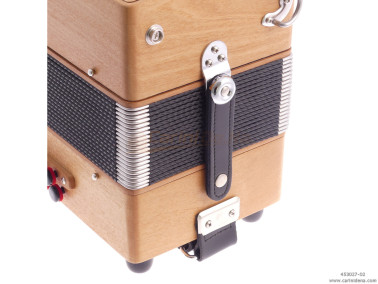 ORGANETTO ROL ST2  21/2 - 8/3+1REG - CILIEGIO - SOL/DO - BOTTONI PERLA NERO CON TRACOLLE - CON 1 POMELLO X REGISTRO 3A BASSI