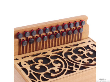 ORGANETTO ROL ST2  21/2 - 8/3+1REG - CILIEGIO - SOL/DO - BOTTONI PERLA NERO CON TRACOLLE - CON 1 POMELLO X REGISTRO 3A BASSI