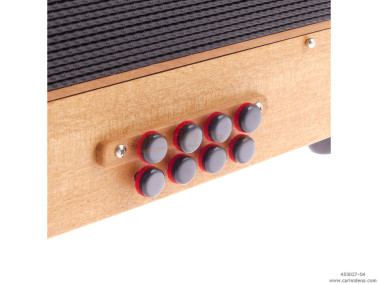 ORGANETTO ROL ST2  21/2 - 8/3+1REG - CILIEGIO - SOL/DO - BOTTONI PERLA NERO CON TRACOLLE - CON 1 POMELLO X REGISTRO 3A BASSI