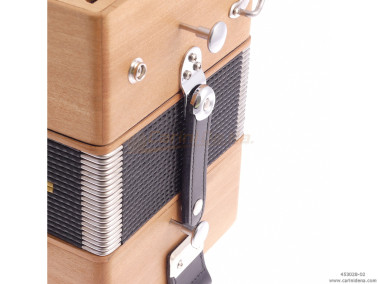 ORGANETTO ROL SM2  21/3 - 8/3+1REG - CILIEGIO - SOL/DO - BOTTONI PERLA NERO CON TRACOLLE - CON 1 POMELLO X REGISTRO 3A BASSI