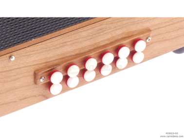 organetto rol st12  2152  1231reg  ciliegio  soldo  bottoni perla nero con tracolle  con 1 pomello x registro 3a bassi