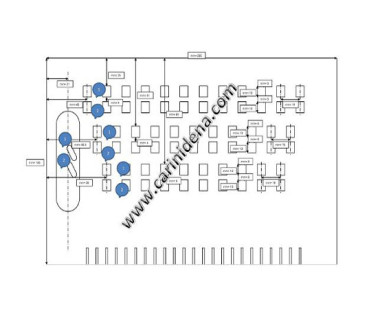 TABLE ALUMINUM PERFORATED CANTO IN 2A 3FILE 33 TASTI 6 LAM