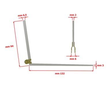 TASTI ALLUM. TRANC. CROM. 20/10 CORTI P19 CON FORO MOLLA mm 30