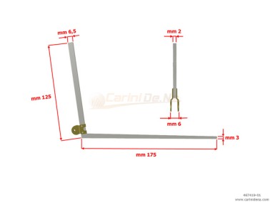TASTI ALLUM. TRANC. CROM. 20/10 LUNGHI P19 CON FORO MOLLA mm 30