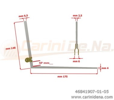 TASTI ALLUM. TRANC. CROM. 25/10 LUNGHI PUNTA LARGA P19 BOCC. 6.1 SP mm 7.0