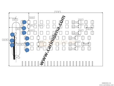 fondi canto in 3a 2file 23 tasti 6 lam  p19 mm  prog123312  bloc su scatola
