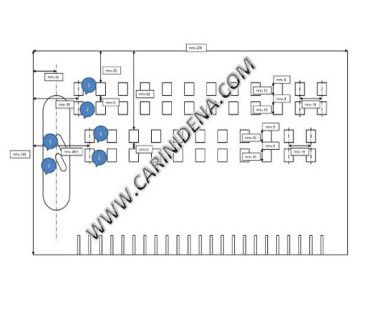 TABLE ALUMINUM PERFORATED CANTO IN 2A 2FILE 23 TASTI 4 LAM