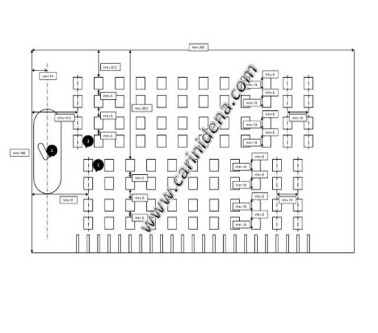 TABLE ALUMINUM PERFORATED CANTO IN 4A 2FILE 23 TASTI 2 LAM