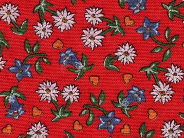 STOFFA FIORI TIROLO H150 ROSSA - DIS10
