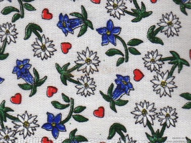 STOFFA FIORI TIROLO H150 BIANCA