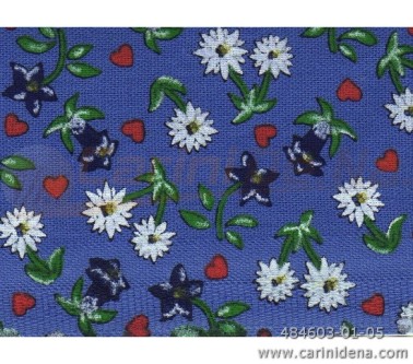 STOFFA FIORI TIROLO H150 AZZURRA