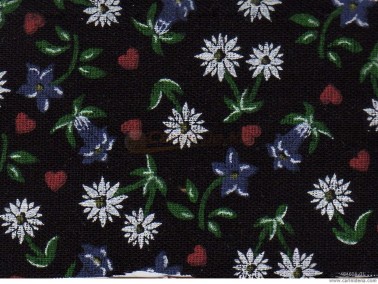 STOFFA FIORI TIROLO H150 NERA