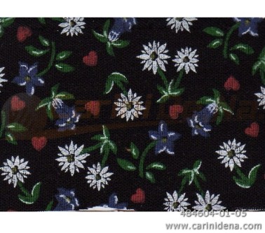STOFFA FIORI TIROLO H150 NERA