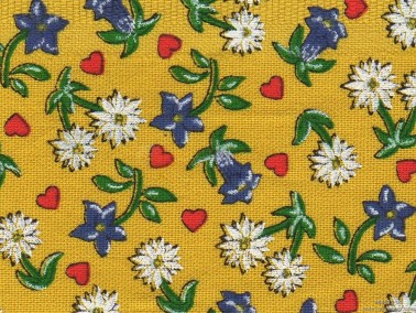 STOFFA FIORI TIROLO H150 GIALLA