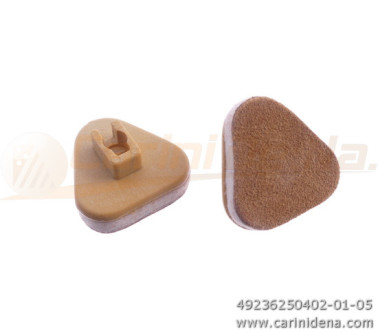 VALVOLE PLAST. AUSTR. NORM. TRIANG. U + PELLE/FELTRO mm 2,5 MARRONE/BIANCO