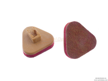 VALVOLE PLAST. AUSTR. NORM. TRIANG. U + PELLE/FELTRO mm 2,5 MARRONE/ROSSO