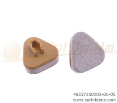 VALVOLE PLAST. AUSTR. NORM. TRIANG. n + PELLE/FELTRO mm 2,5 BIANCO/BIANCO