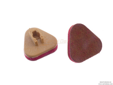 VALVOLE PLAST. AUSTR. NORM. TRIANG. n + PELLE/FELTRO mm 2,5 MARRONE/ROSSO