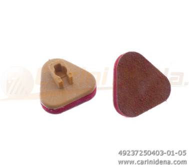 valvole plast austr norm triang n  pellefeltro mm 2 5 marronerosso