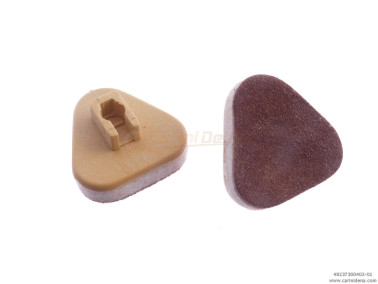 VALVOLE PLAST. AUSTR. NORM. TRIANG. n + PELLE/FELTRO mm 3,0 MARRONE/BIANCO