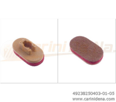 valvole plast austr norm ovali  pellefeltro mm 2 5 marronerosso