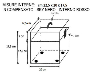 ASTUCCI CONCERTINE COMPENSATO int. 22.5 x 20 x 17.5
