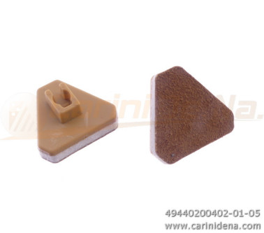 VALVOLE PLAST. AUSTR. SMUSSATE TRIANG u + PELLE/FELTRO mm 2,5 (2+PELLE) MARRONE/BIANCO