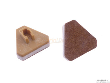 VALVOLE PLAST. AUSTR. SMUSSATE TRIANG n + PELLE/FELTRO mm 2,5 (2+PELLE) MARRONE/BIANCO