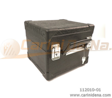 ASTUCCI CONCERTINE COMPENSATO int. 22 x 19.5 x 17.5 (12.5+5) - CON INSERTI - 2 SERRATURE - BERMUDA NERO