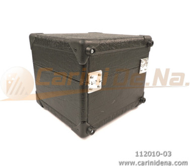 ASTUCCI CONCERTINE COMPENSATO int. 22 x 19.5 x 17.5 (12.5+5) - CON INSERTI - 2 SERRATURE - BERMUDA NERO