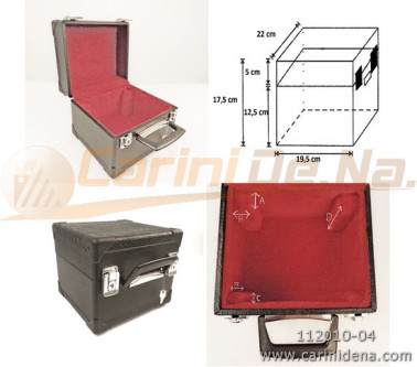 astucci concertine compensato int 22 x 195 x 175 1255  con inserti  2 serrature  bermuda nero