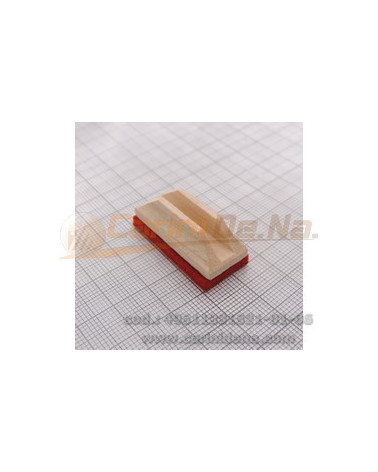 VALVOLE LEGNO APERTE SMUSSATE 13 X 31.5 F 3,8 X 6 + PELLE/FELTRO mm 3.0 MARRONE/ROSSO