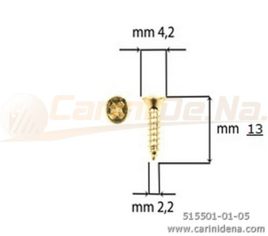 SCREW  SELF-THREADING 2,2X13 TSP GOLD FINISHING