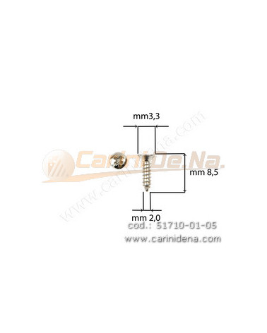 SCREW  SELF-THREADING 2  X  8.5 TSP HEAD mm 3.3 NIK