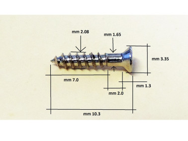 VITI AUTOFILETTANTI 2  X  10.3 TSP CROCE mm 3.3 COLLARINO SOTTOTESTA - NIKELATE
