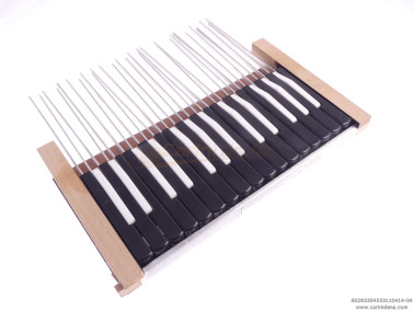 TASTIERA FISA PIANO 29T cm 33,5 F4,5 PALET mm 19x3 DIESIS N.3 SOL-SI PASTELLO NERO 0237-PLAST BIANCO