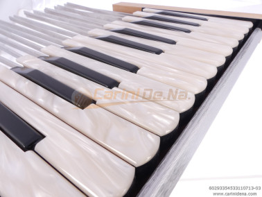 TASTIERA FISA PIANO 29T cm 33,5 F4,5 PALET mm 19x3 DIESIS N.3 SOL-SI PERLA BIANCO-PLAST NERO