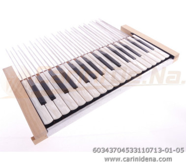 TASTIERA FISA PIANO 34T cm 37 F4,5 PALET mm 18x3 DIESIS N.3 SOL-MI PERLA BIANCO-PLAST NERO