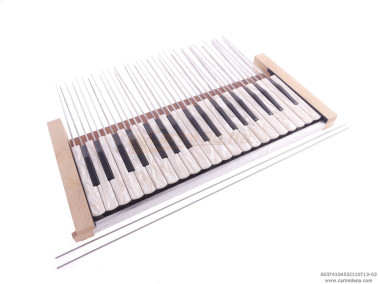 TASTIERA FISA PIANO 37T cm 41 F4,5 PALET mm 18x3 DIESIS N.2 SOL-SOL PERLA BIANCO 1136-PLAST NERO