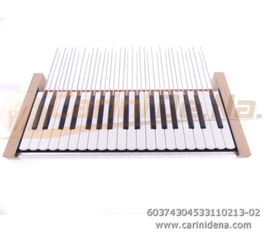 TASTIERA FISA PIANO 37T cm 43 F4,5 PALET mm 19x3 DIESIS N.3 SOL-SOL PASTELLO BIANCO-PLAST NERO