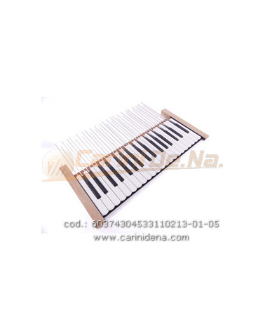 TASTIERA FISA PIANO 37T cm 43 F4,5 PALET mm 19x3 DIESIS N.3 SOL-SOL PASTELLO BIANCO-PLAST NERO