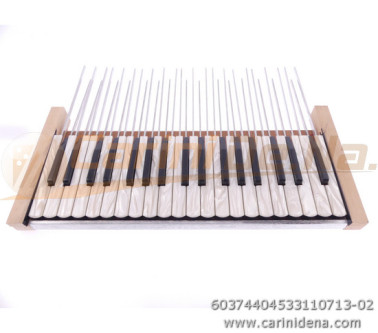 TASTIERA FISA PIANO 37T cm 44 F4,5 PALET mm 19,4x3 DIESIS N.3 SOL-SOL PERLA BIANCO-PLAST NERO