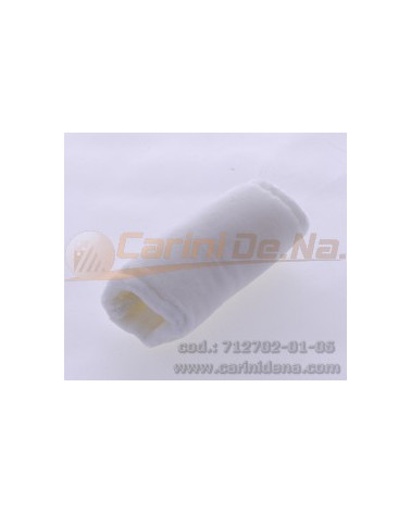 BUCKLE COVER FOR SHOULDER STRAPS,  STRETCHY VELVET WHITE