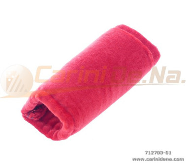 BUCKLE COVER FOR SHOULDER STRAPS,  STRETCHY VELVET RED