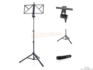 leggio bespeco pieghevole professionale nero con borsa  bp1gn