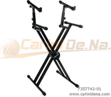 supporto tastiera quiklok  per 2 tastiere  barra doppia  ql742