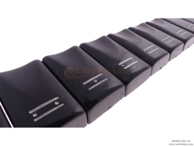 TASTINI REGISTRI TIPO PAOLO SOPRANI PLASTICA mm 19.2 X 37.0 LUCIDATI INCISI - KIT 11T MOD. 005 - NERI/ARGENTO